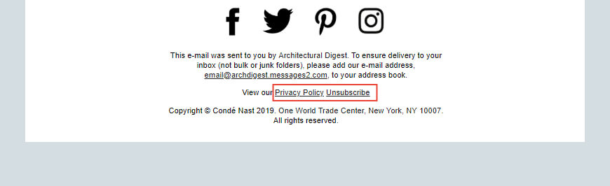 Unsubscribe Links and Email Preferences