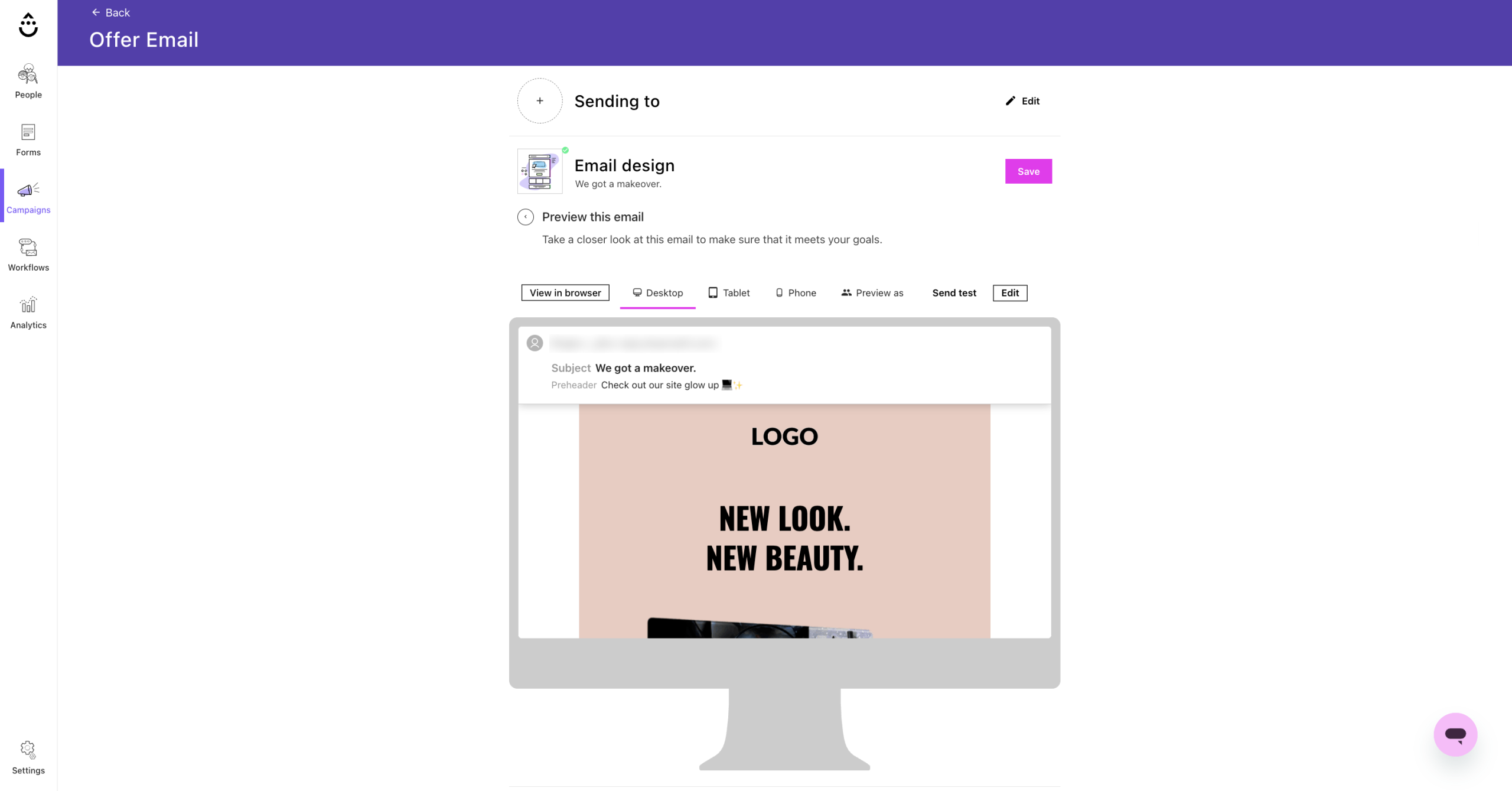 Drip dashboard