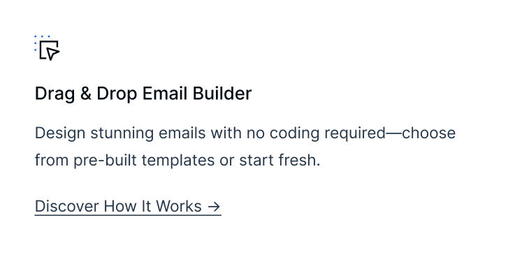 Drag and drop builder
