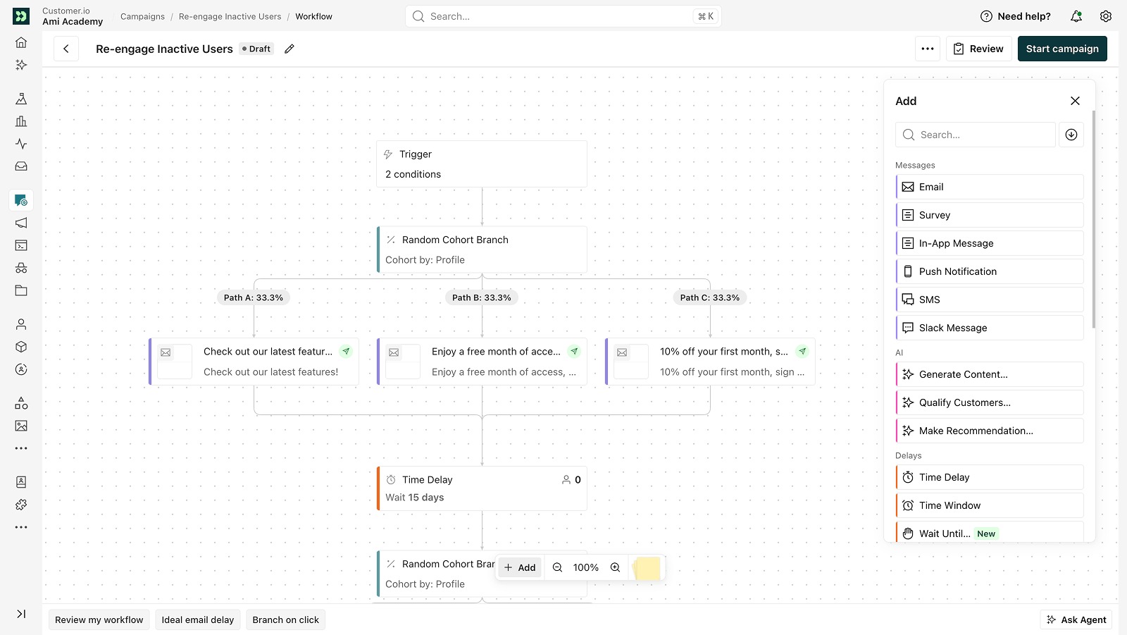 Customer.io — best for product-led lifecycle messaging at scale