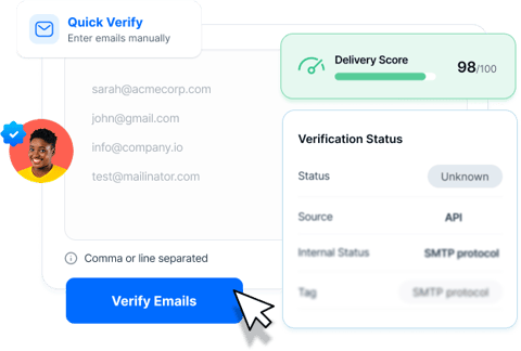 Quick verify individual email addresses