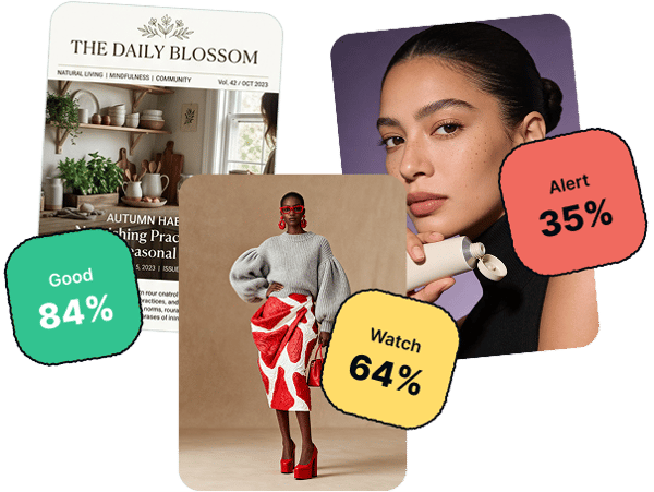 Placement performance across campaigns with good, watch and alert states